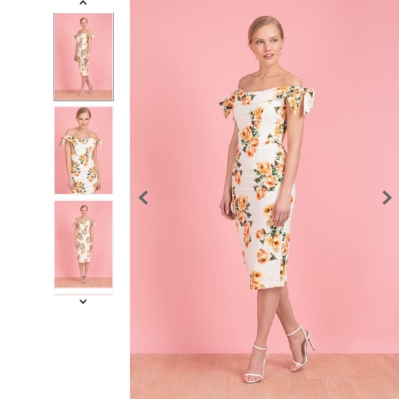 pretty dress company Dresses & Skirts - ✨💐Pretty Dress Co TILLY VINTAGE ROSE AMBER OFF THE SHOULDER PENCIL DRESS💐✨